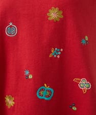 GJKGB03160 Jocomomola(ホコモモラ) Cosecha フルーツ刺繍ノースリーブカットソー アイボリー
