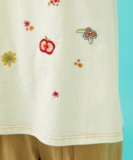 GJKGB03160 Jocomomola(ホコモモラ) Cosecha フルーツ刺繍ノースリーブカットソー アイボリー