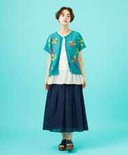 GJKGB43150 Jocomomola(ホコモモラ) Campo de frutas レースドッキングタンクトップ ネイビー