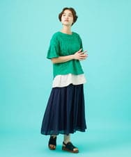 GJKGB43150 Jocomomola(ホコモモラ) Campo de frutas レースドッキングタンクトップ ネイビー