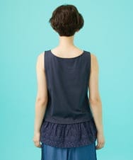GJKGB43150 Jocomomola(ホコモモラ) Campo de frutas レースドッキングタンクトップ ネイビー