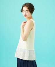 GJKGB43150 Jocomomola(ホコモモラ) Campo de frutas レースドッキングタンクトップ ネイビー