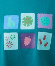 GJKGB46100 Jocomomola(ホコモモラ) Planta モチーフプリントTシャツ アイボリー