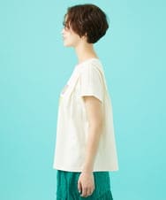 GJKGB46100 Jocomomola(ホコモモラ) Planta モチーフプリントTシャツ アイボリー