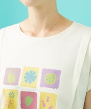 GJKGB46100 Jocomomola(ホコモモラ) Planta モチーフプリントTシャツ アイボリー