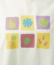 GJKGB46100 Jocomomola(ホコモモラ) Planta モチーフプリントTシャツ アイボリー