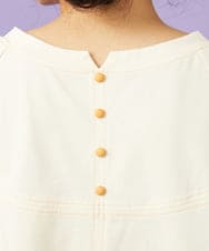 GJKGD01180 Jocomomola(ホコモモラ) 【接触冷感/2WAY】T/C天竺 フラワープリントTシャツ アイボリー