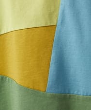 GJKGD02200 Jocomomola(ホコモモラ) 【接触冷感】T/C天竺 アップリケTシャツ グリーン