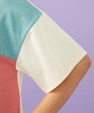 GJKGD02200 Jocomomola(ホコモモラ) 【接触冷感】T/C天竺 アップリケTシャツ アイボリー