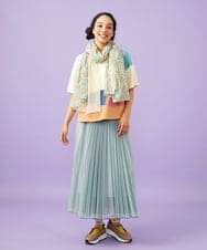 GJKGD02200 Jocomomola(ホコモモラ) 【接触冷感】T/C天竺 アップリケTシャツ アイボリー