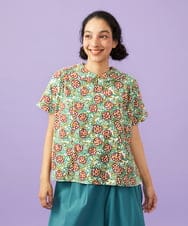 GJKGD30190 Jocomomola(ホコモモラ) Dorotea フラワープリント半袖カットソー アイボリー