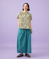 GJKGD30190 Jocomomola(ホコモモラ) Dorotea フラワープリント半袖カットソー アイボリー