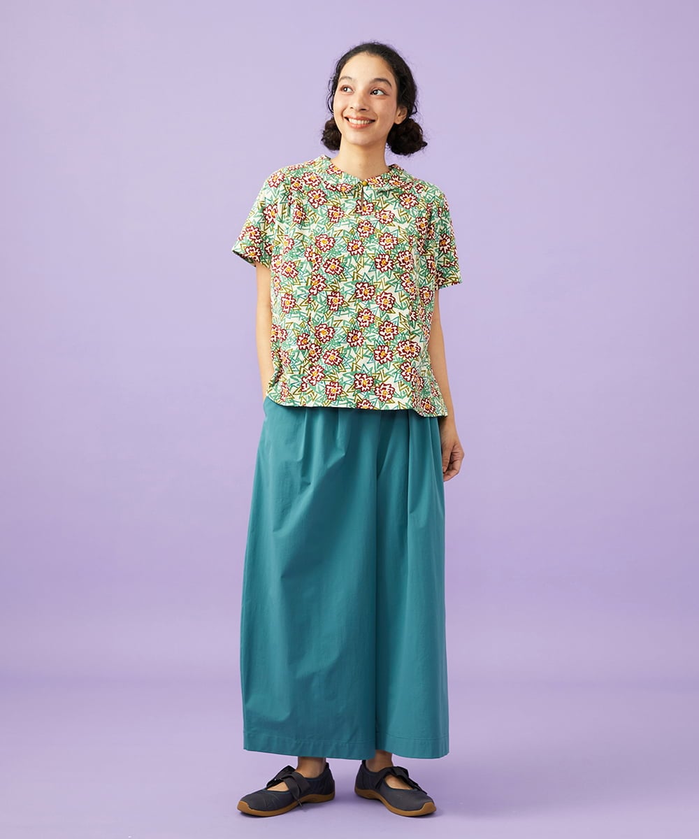 GJKGD30190 Jocomomola(ホコモモラ) Dorotea フラワープリント半袖カットソー アイボリー