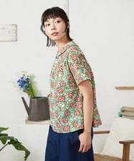 GJKGD30190 Jocomomola(ホコモモラ) 【早割10％OFF】フラワープリント半袖カットソー アイボリー