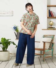 GJKGD30190 Jocomomola(ホコモモラ) 【早割10％OFF】フラワープリント半袖カットソー アイボリー