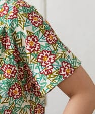 GJKGD30190 Jocomomola(ホコモモラ) 【早割10％OFF】フラワープリント半袖カットソー アイボリー