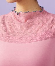 GJKGD31090 Jocomomola(ホコモモラ) ハイネックシアーレースタンクトップ ピンク