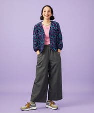 GJKGD32100 Jocomomola(ホコモモラ) 【2WAY】フラワー刺繍シフォンタンクトップ ピンク