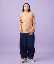 GJKGD34200 Jocomomola(ホコモモラ) Sala de baile ブークレジャカードカットソー サーモンピンク