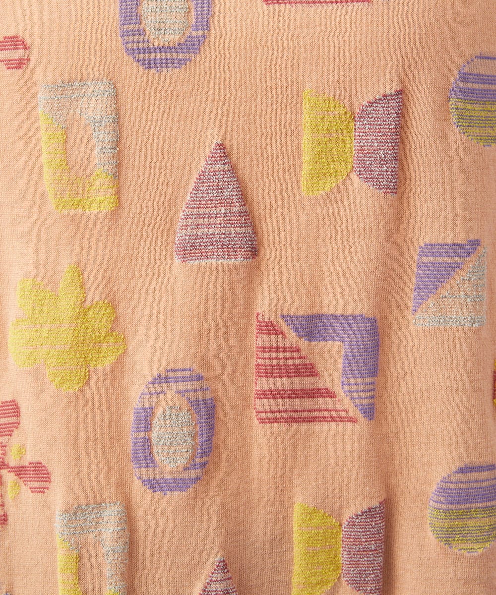 GJKGD34200 Jocomomola(ホコモモラ) Sala de baile ブークレジャカードカットソー サーモンピンク