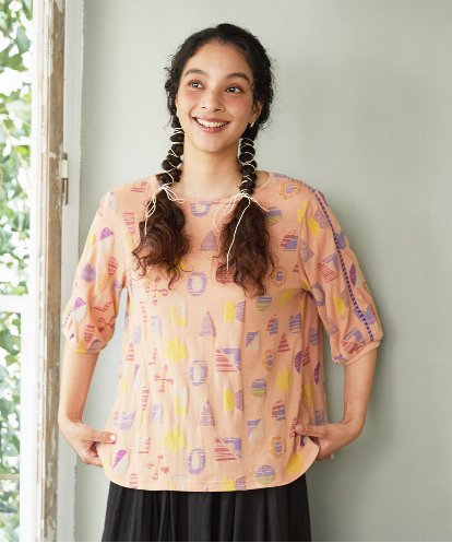 GJKGD34200 Jocomomola Sala de baile ブークレジャカードカットソー