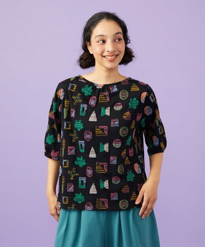 GJKGD34200 Jocomomola Sala de baile ブークレジャカードカットソー