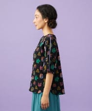 GJKGD34200 Jocomomola(ホコモモラ) Sala de baile ブークレジャカードカットソー ブラック