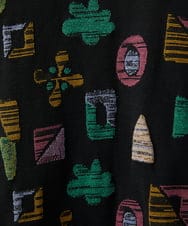 GJKGD34200 Jocomomola(ホコモモラ) Sala de baile ブークレジャカードカットソー ブラック