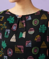 GJKGD34200 Jocomomola(ホコモモラ) Sala de baile ブークレジャカードカットソー ブラック