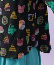 GJKGD34200 Jocomomola(ホコモモラ) Sala de baile ブークレジャカードカットソー ブラック