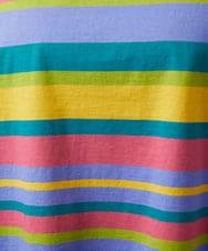 GJKGD35140 Jocomomola(ホコモモラ) 【接触冷感】シルケット天竺ボーダーTシャツ マルチボーダー