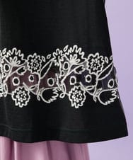 GJKGD70220 Jocomomola(ホコモモラ) Calle Cervantes ドッキングカットソー ブラック