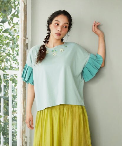 GJKGD71180 Jocomomola Pensamiento ニットドッキングカットソー