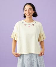 GJKGD71180 Jocomomola(ホコモモラ) Pensamiento ニットドッキングカットソー アイボリー