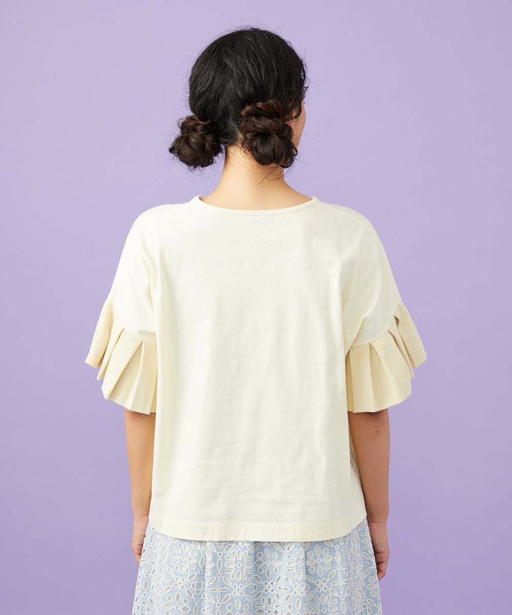 GJKGD71180 Jocomomola(ホコモモラ) Pensamiento ニットドッキングカットソー アイボリー