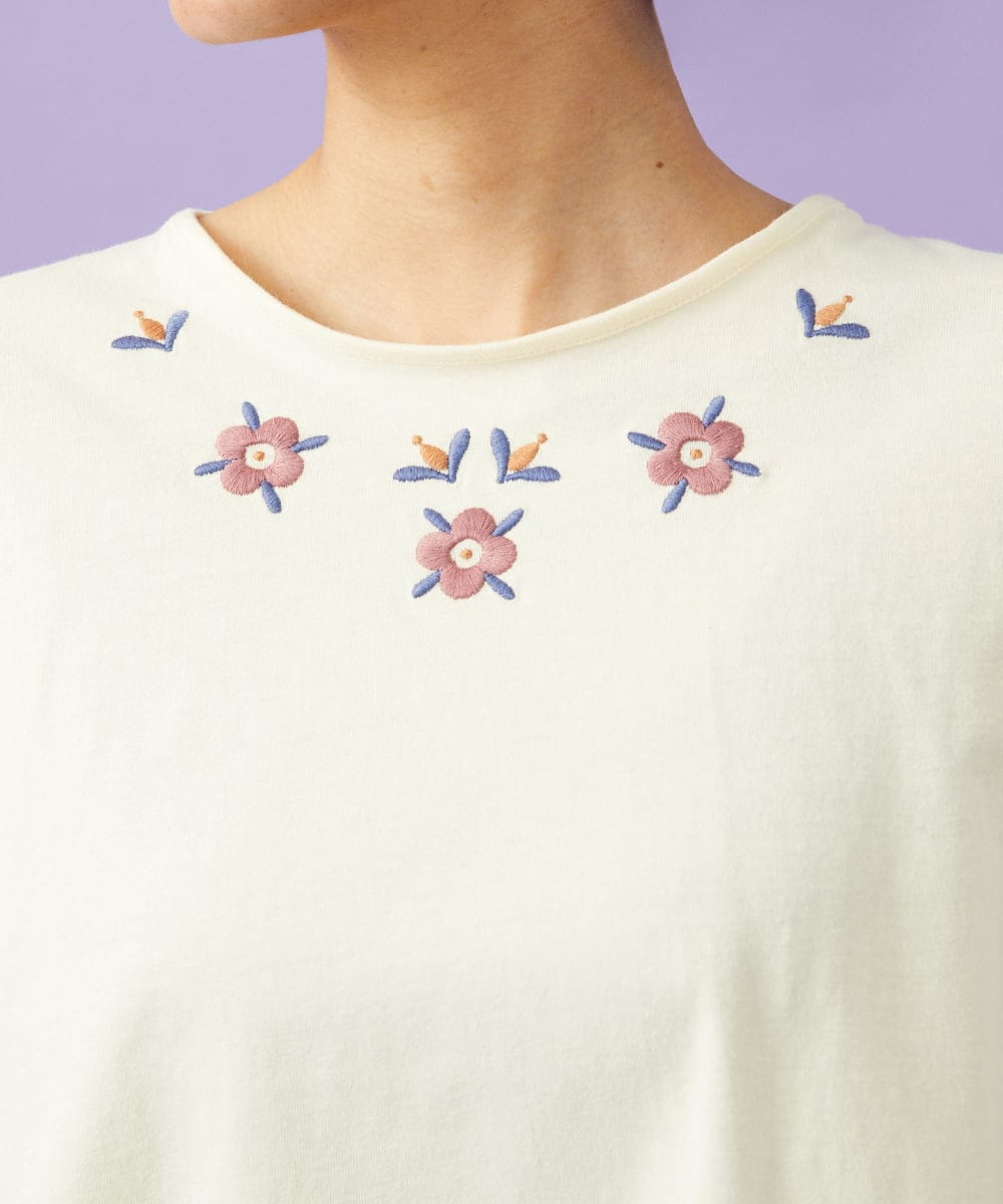 GJKGD71180 Jocomomola(ホコモモラ) Pensamiento ニットドッキングカットソー アイボリー