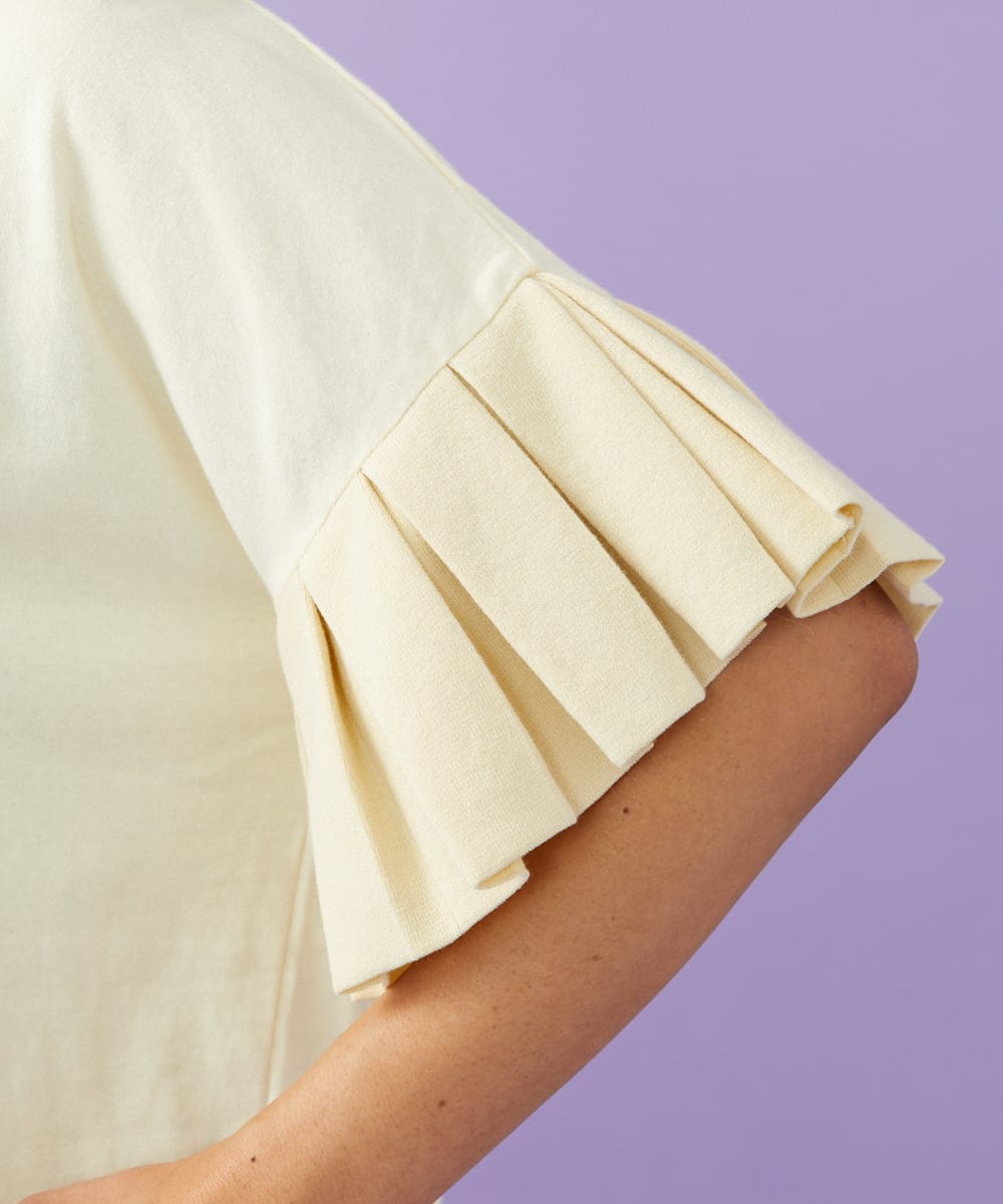 GJKGD71180 Jocomomola(ホコモモラ) Pensamiento ニットドッキングカットソー アイボリー