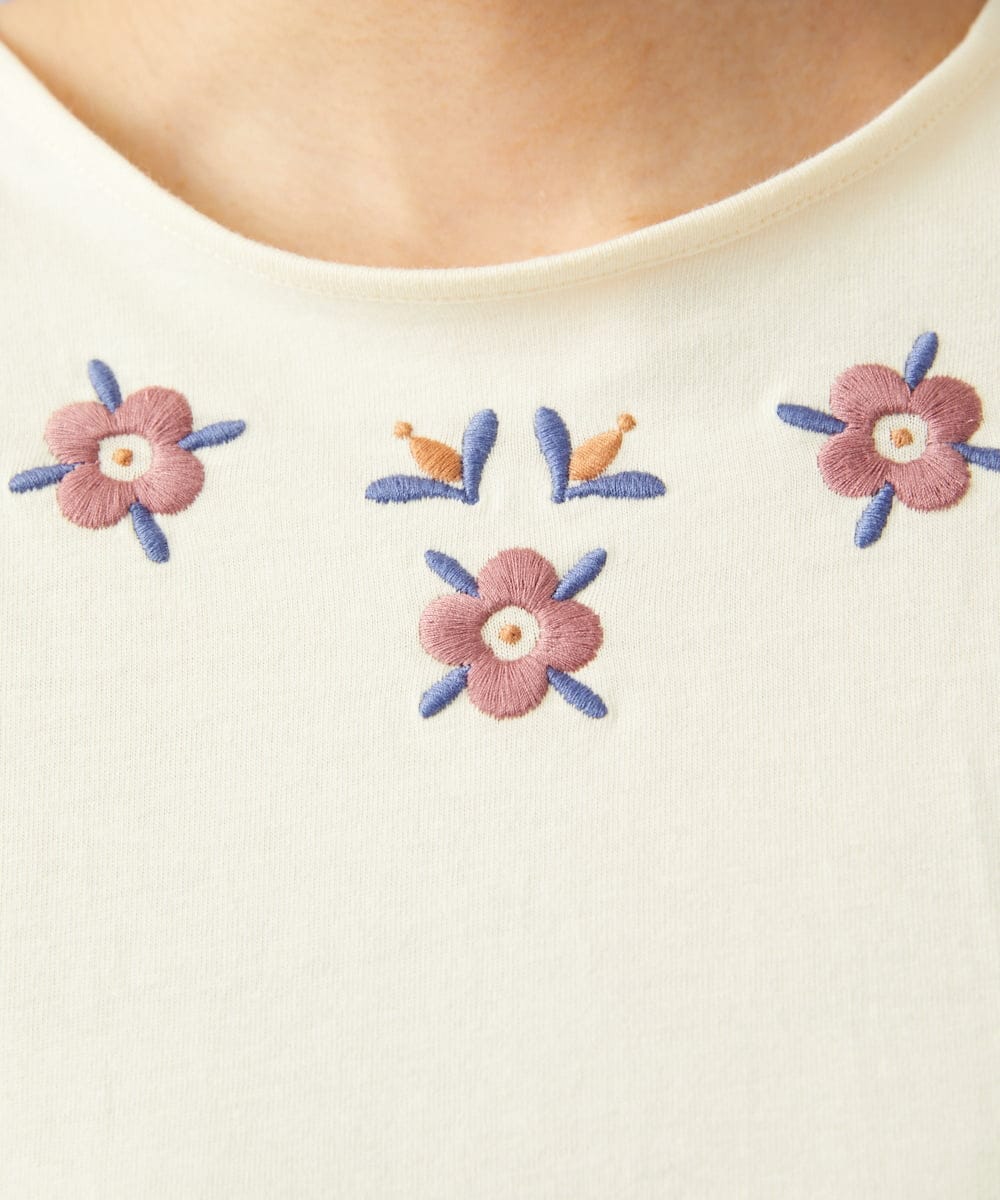 GJKGD71180 Jocomomola(ホコモモラ) Pensamiento ニットドッキングカットソー アイボリー