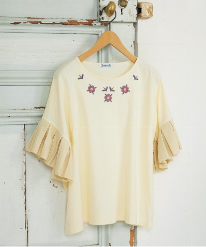 GJKGD71180  Pensamiento ニットドッキングカットソー