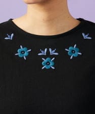 GJKGD71180 Jocomomola(ホコモモラ) Pensamiento ニットドッキングカットソー ブラック