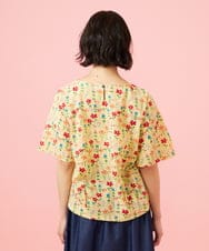 GJKGE38180 Jocomomola(ホコモモラ) Ondular フラワープリントカットソー ライトイエロー