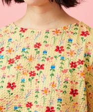 GJKGE38180 Jocomomola(ホコモモラ) Ondular フラワープリントカットソー ライトイエロー