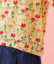 GJKGE38180 Jocomomola(ホコモモラ) Ondular フラワープリントカットソー ライトイエロー