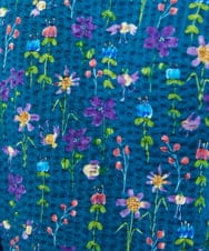 GJKGE38180 Jocomomola(ホコモモラ) Ondular フラワープリントカットソー ブルー
