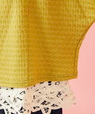 GJKGE43150 Jocomomola(ホコモモラ) Frijol ドットジャカードドルマンスリーブカットソー イエロー