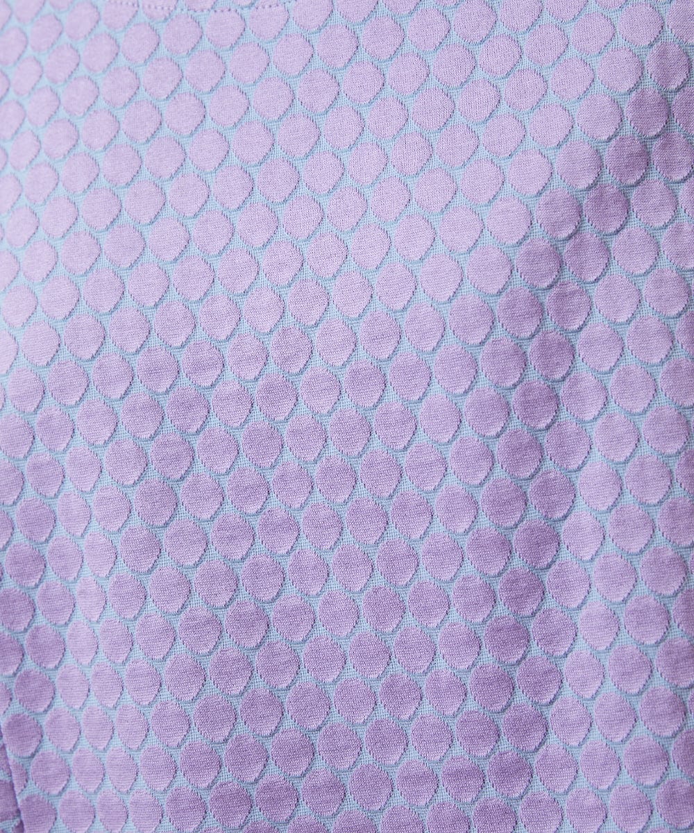 GJKGE43150 Jocomomola(ホコモモラ) Frijol ドットジャカードドルマンスリーブカットソー ラベンダー