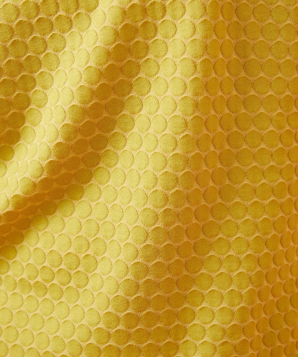 GJKGE44150 Jocomomola(ホコモモラ) Frijol ドットジャカードワンポイント刺繍カットソー イエロー