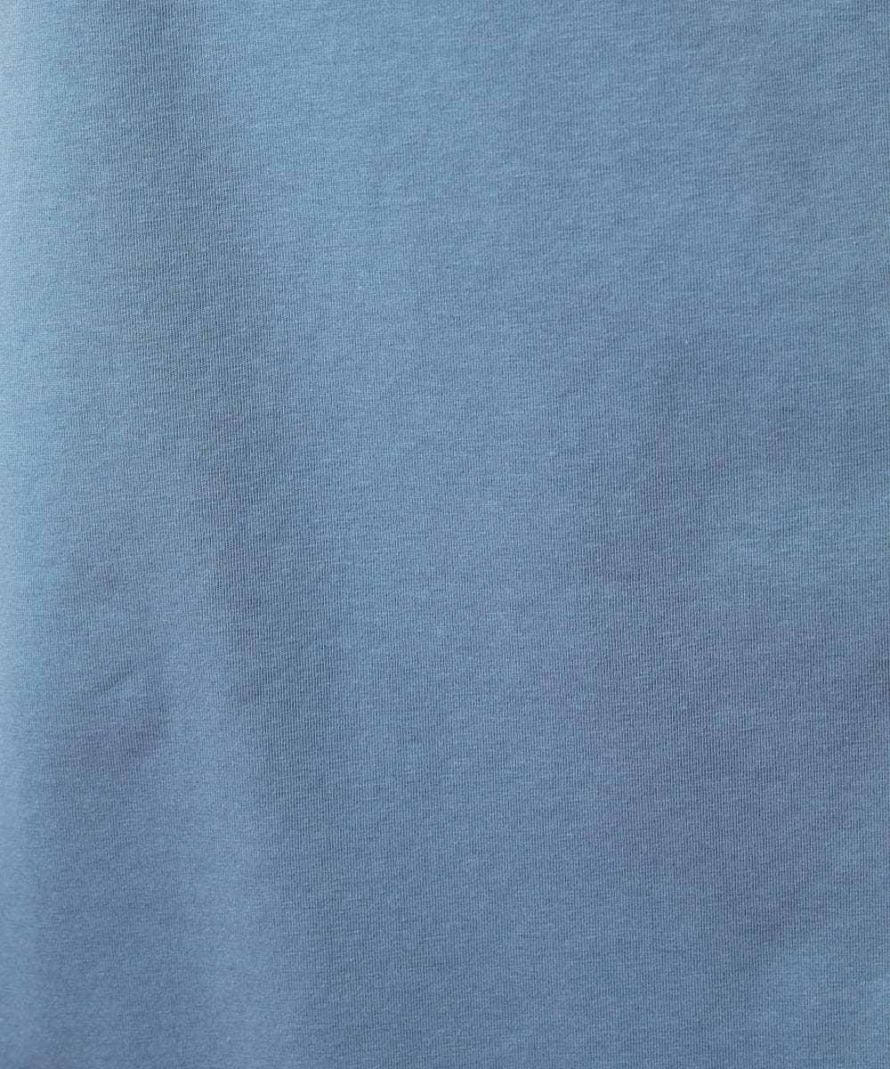 GJKGE45170 Jocomomola(ホコモモラ) 【接触冷感】Fresco 天竺フラワーアップリケTシャツ ブルー