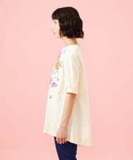 GJKGE45170 Jocomomola(ホコモモラ) 【接触冷感】Fresco 天竺フラワーアップリケTシャツ アイボリー