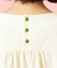 GJKGE45170 Jocomomola(ホコモモラ) 【接触冷感】Fresco 天竺フラワーアップリケTシャツ アイボリー